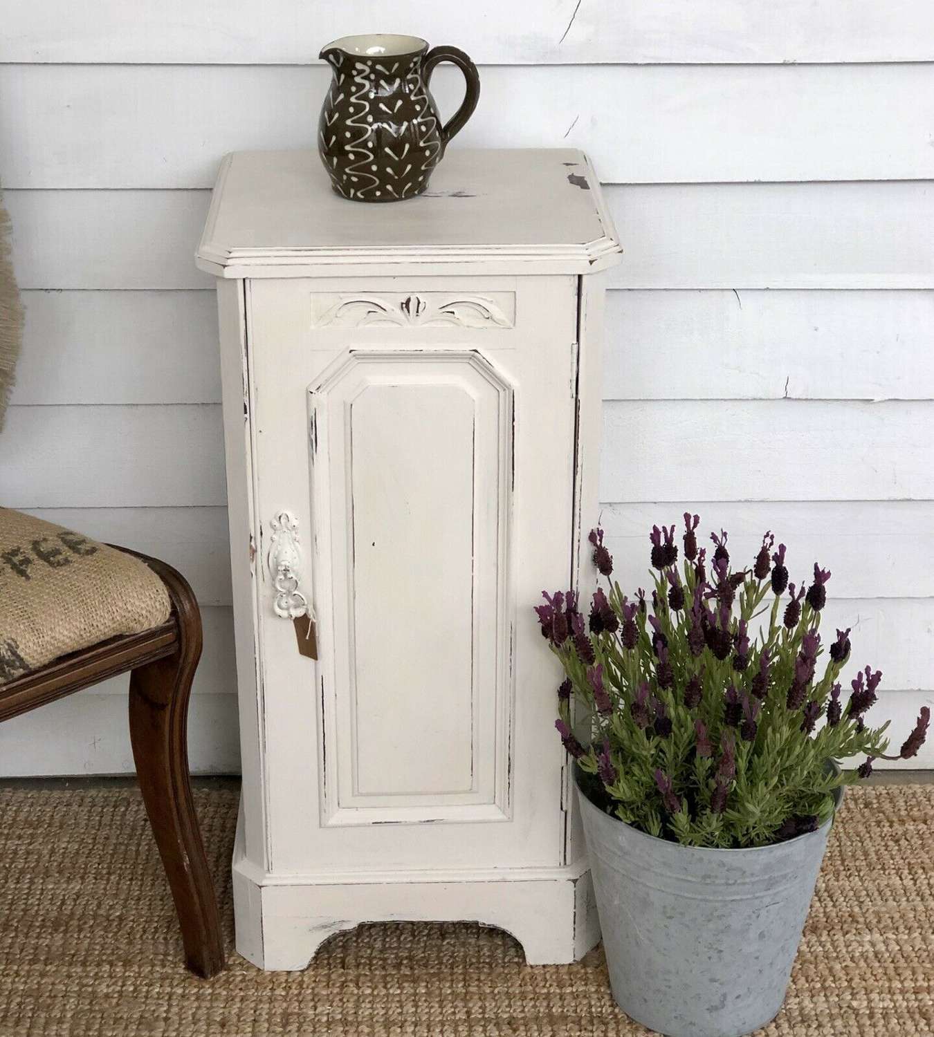 Painted Bedside Cabinet In Cream