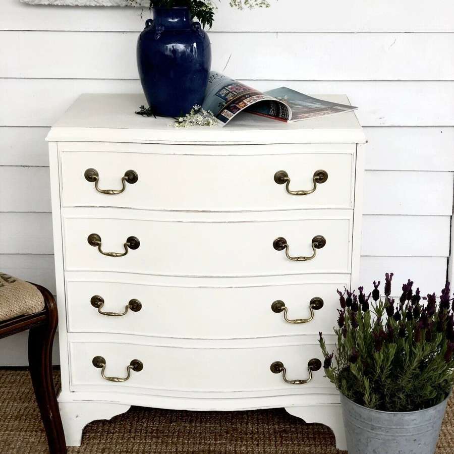 Painted cream chest of drawers