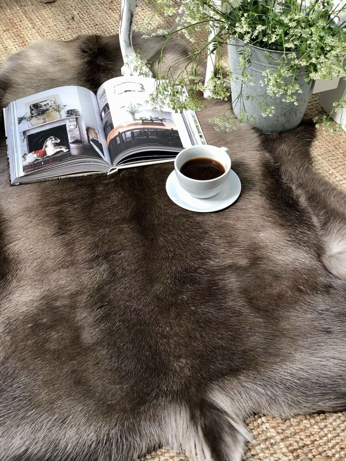 Premium quality Russian Reindeer hide rug