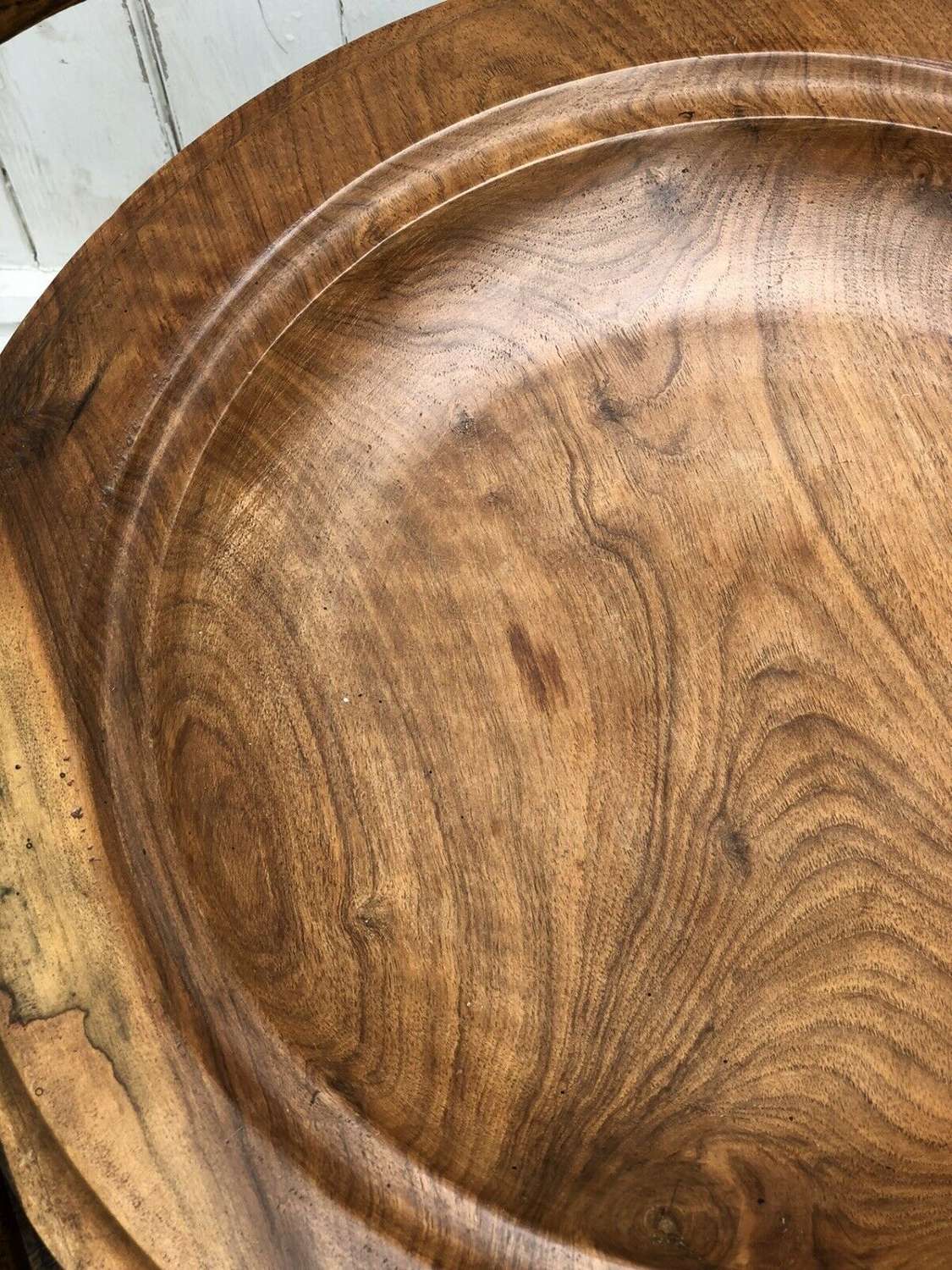 Large wooden platter