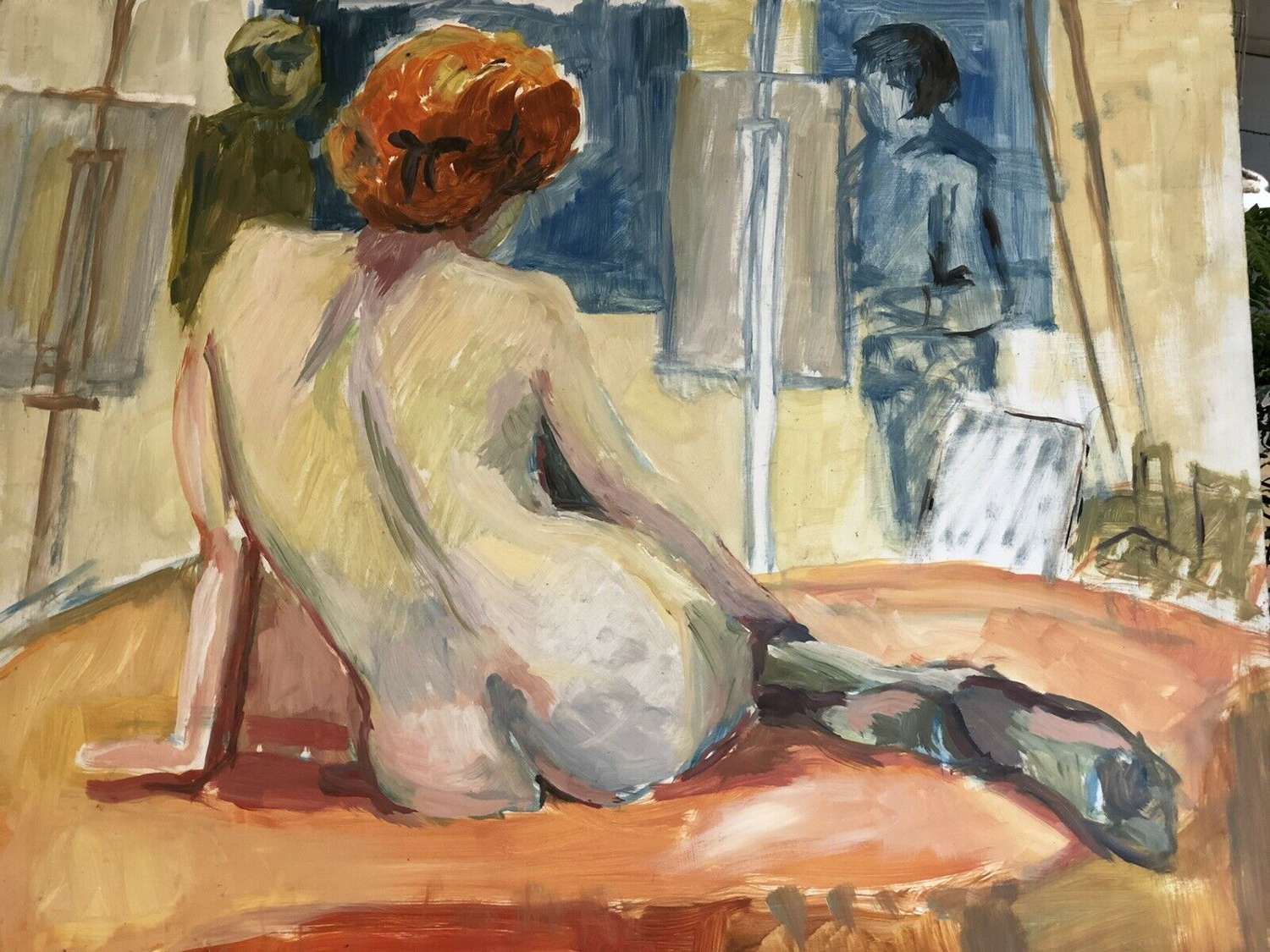 French nude study on board