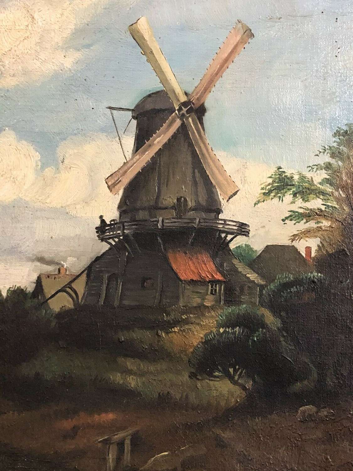 19th Century windmill canvas