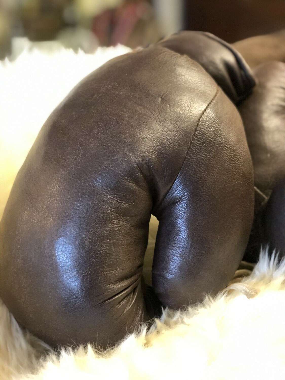 Vintage leather boxing gloves