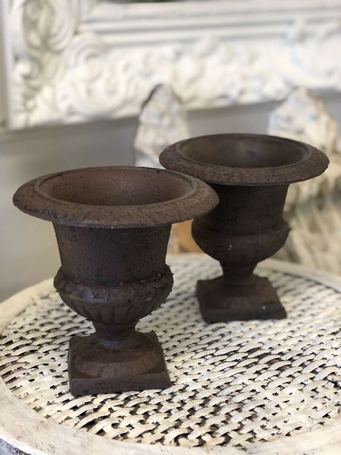 Mini cast iron urns