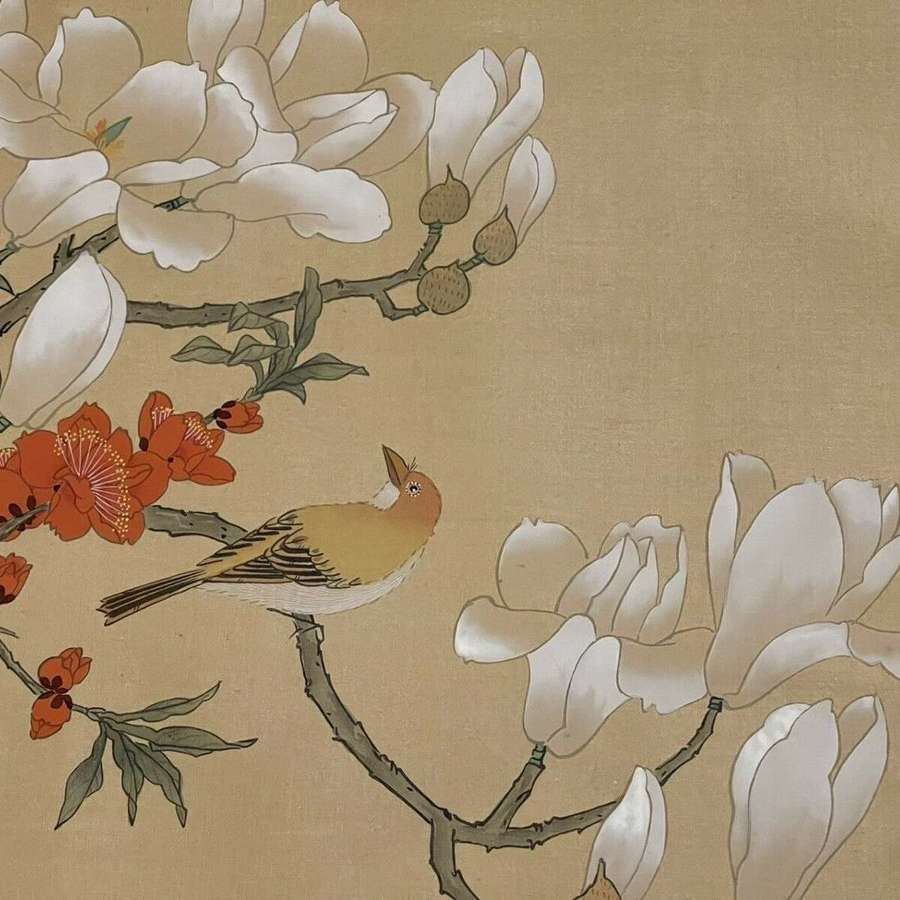 Chinese watercolour painting of Magnolia