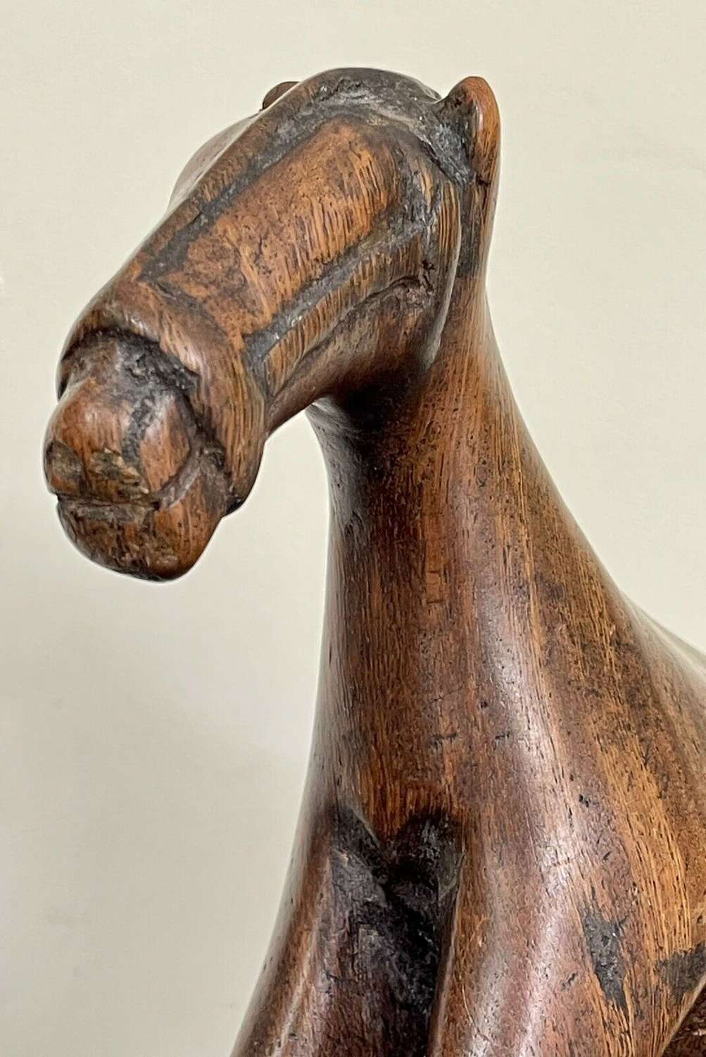 Treen folk art wooden horse