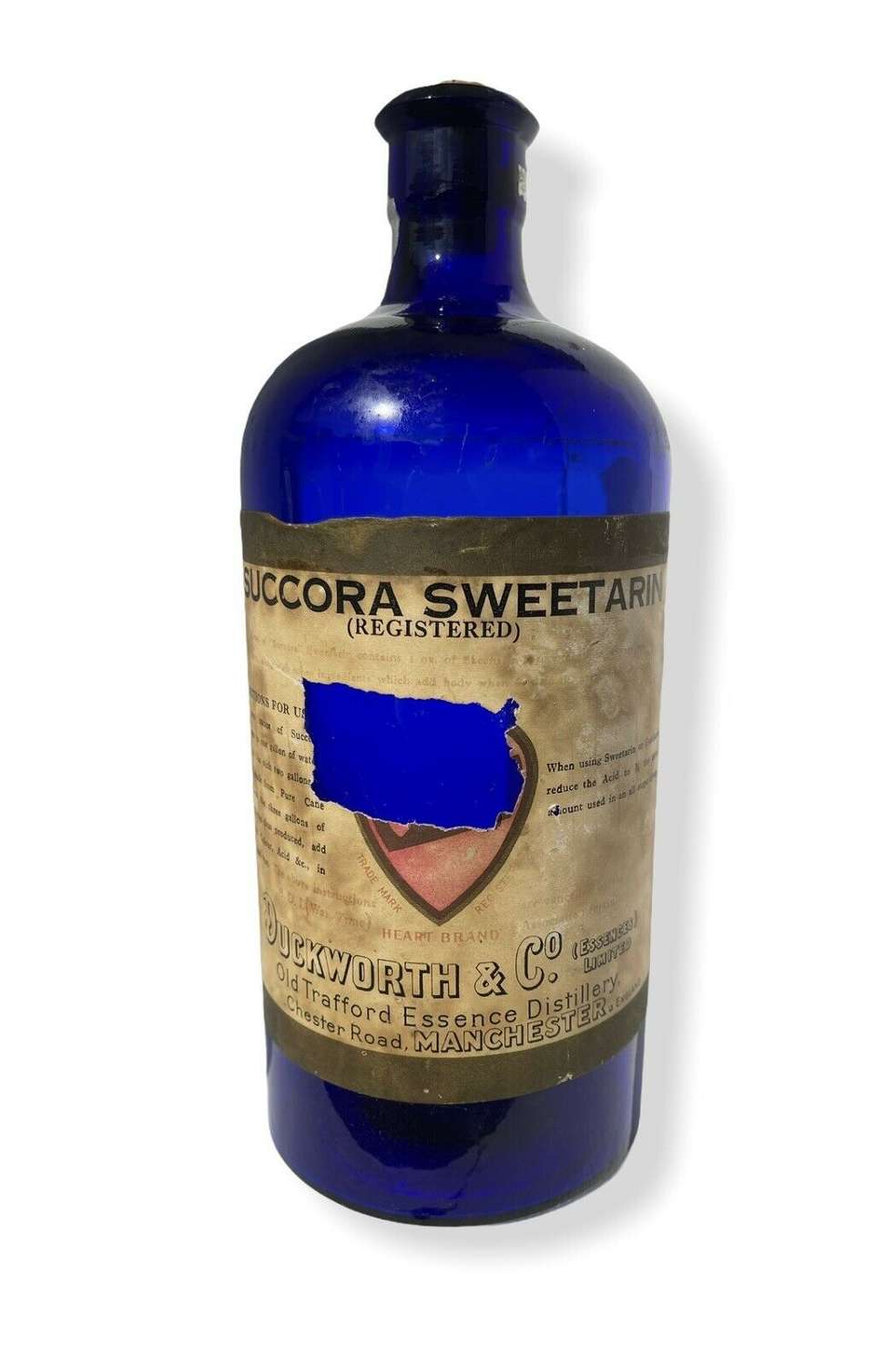 Duckworth & Co Manchester Bottle “ Succora Sweetarin”.
