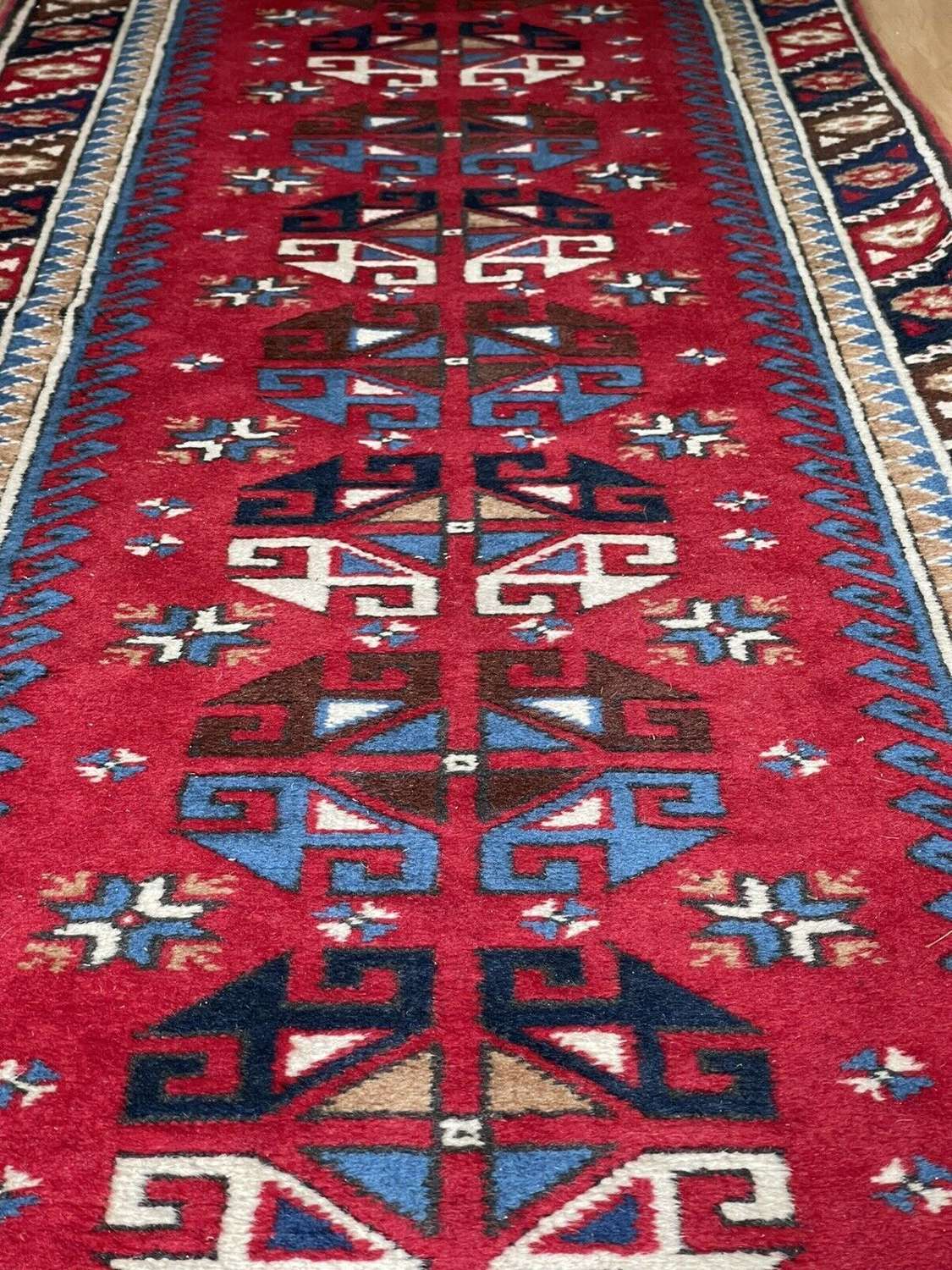 Vintage Persian hand knotted runner