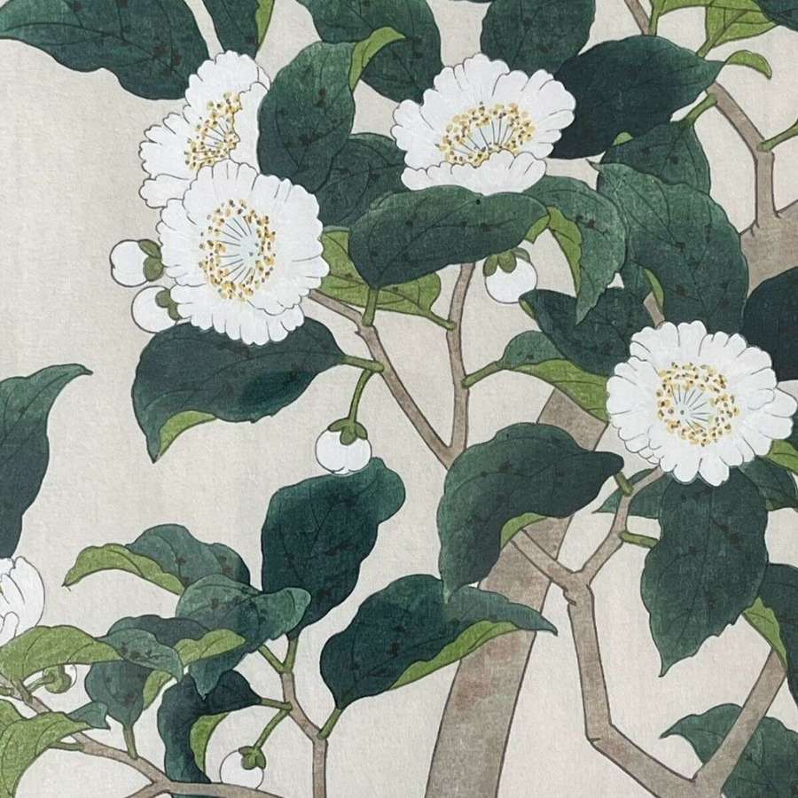 Japanese Woodcut Print Nisaburo Ito Tea Tree (u-253)