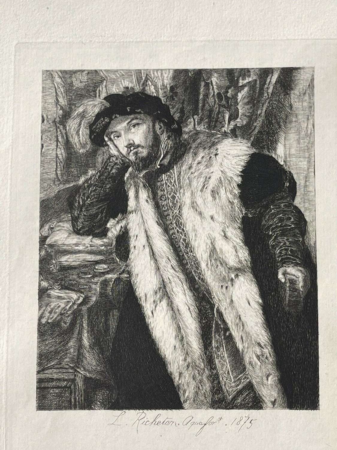 Portrait Of A Young Man By Moretto Etching 1875