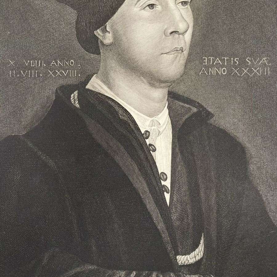 Hans HOLBEIN Etching "Portrait of Sir Richard Southwell”.