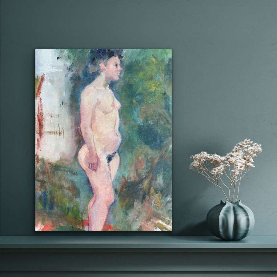 Vintage Nude Female Portrait Painting Yotta Kane