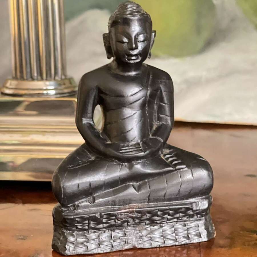 Vintage ebony carved Buddha