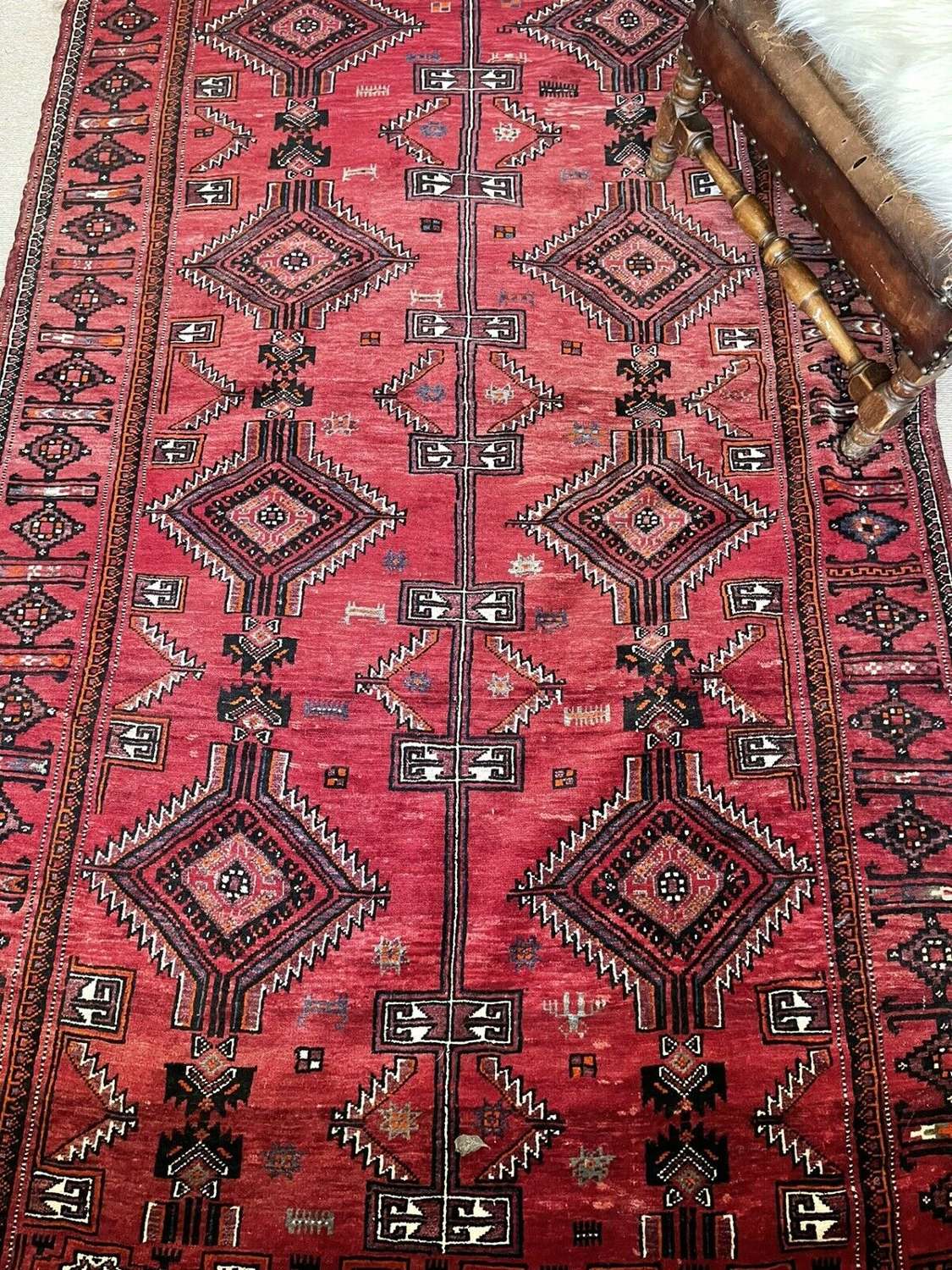 Vintage Turkoman Afghan Rug
