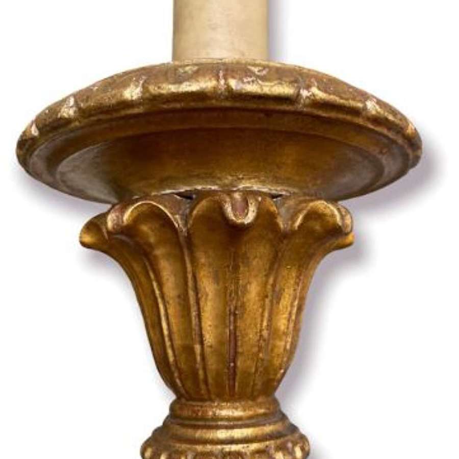 Antique French gilt floor lamp