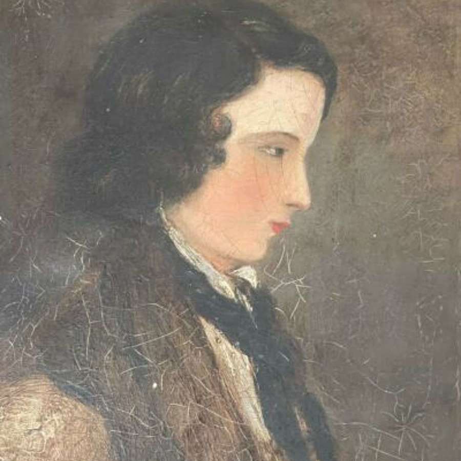 Naive Georgian portrait painting