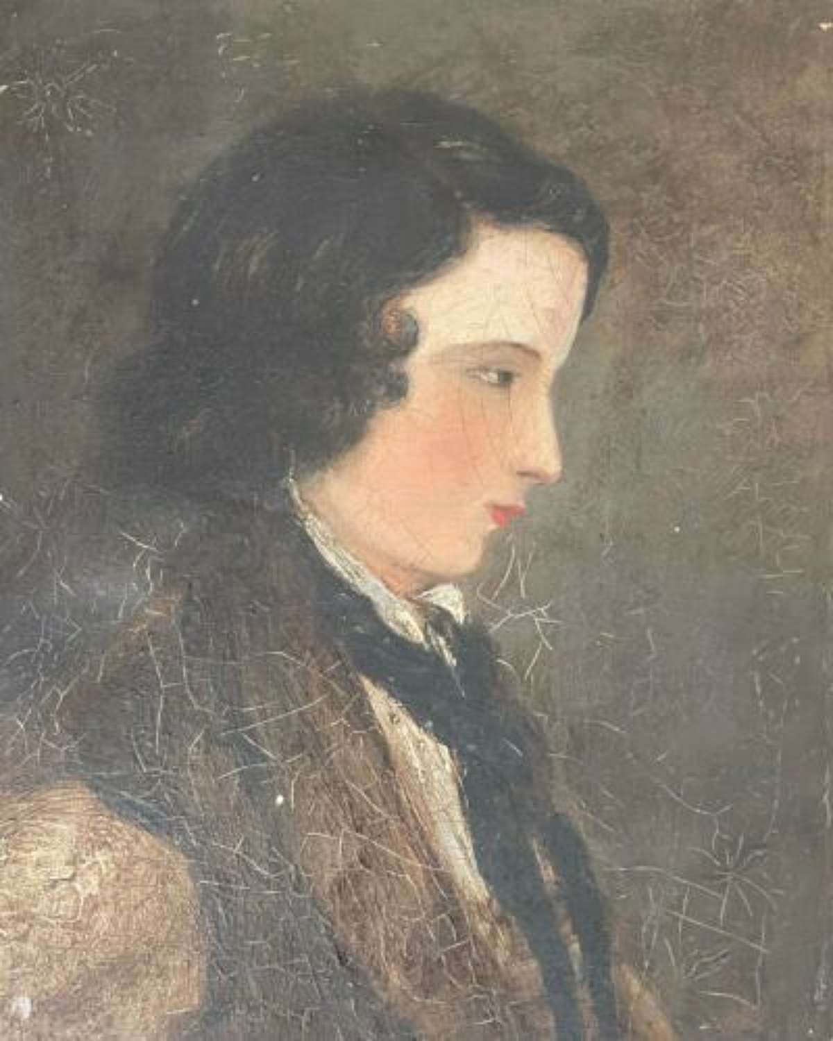 Naive Georgian portrait painting