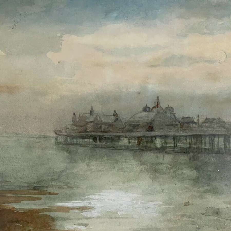 Original watercolour Brighton Pier by B Pratt