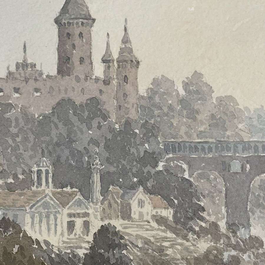 Original watercolour painting by John Gogh Luxembourg.