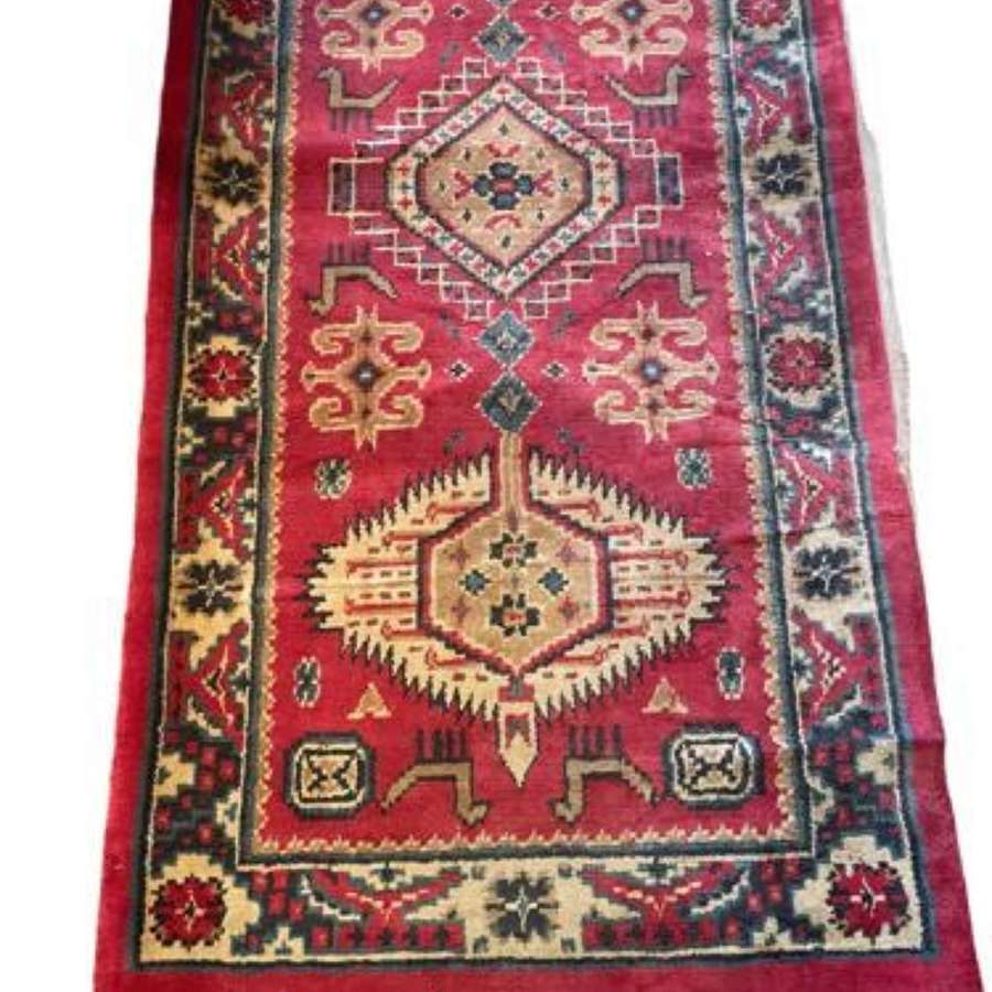 Vintage Persian red and cream ground Runner