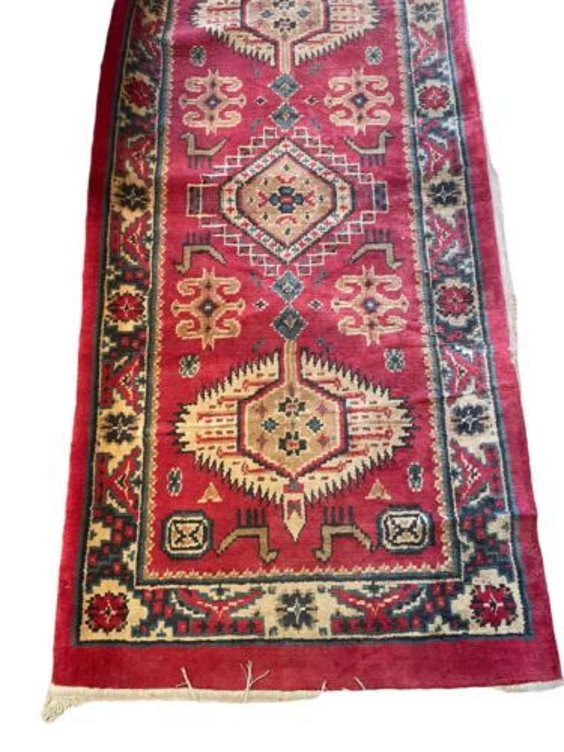 Vintage Persian red and cream ground Runner
