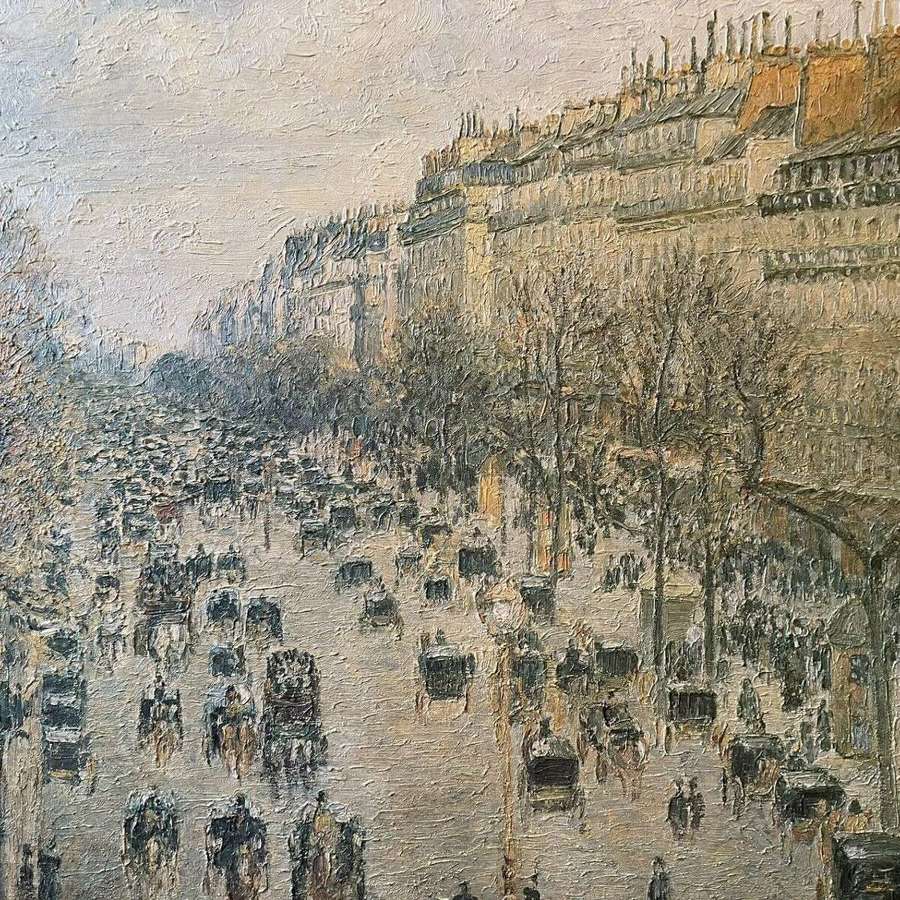 Pissaro Winter on Boulevard Montmartre Artagraph