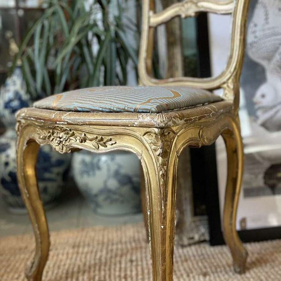 French louis XV style gilt salon chair