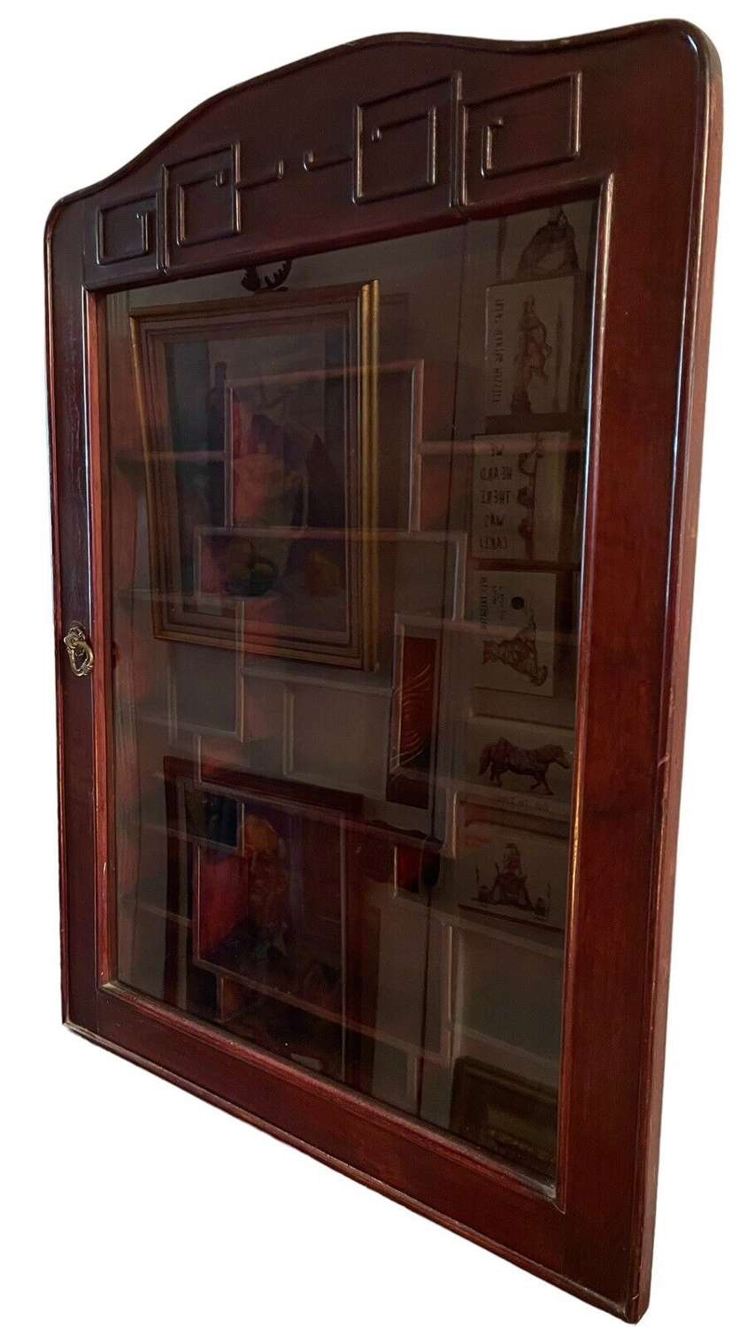 Vintage Chinese style wall display cabinet