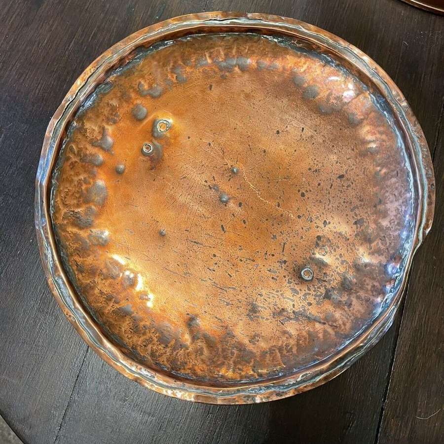 Antique Early 19th Century Georgian Copper Circular Tray.