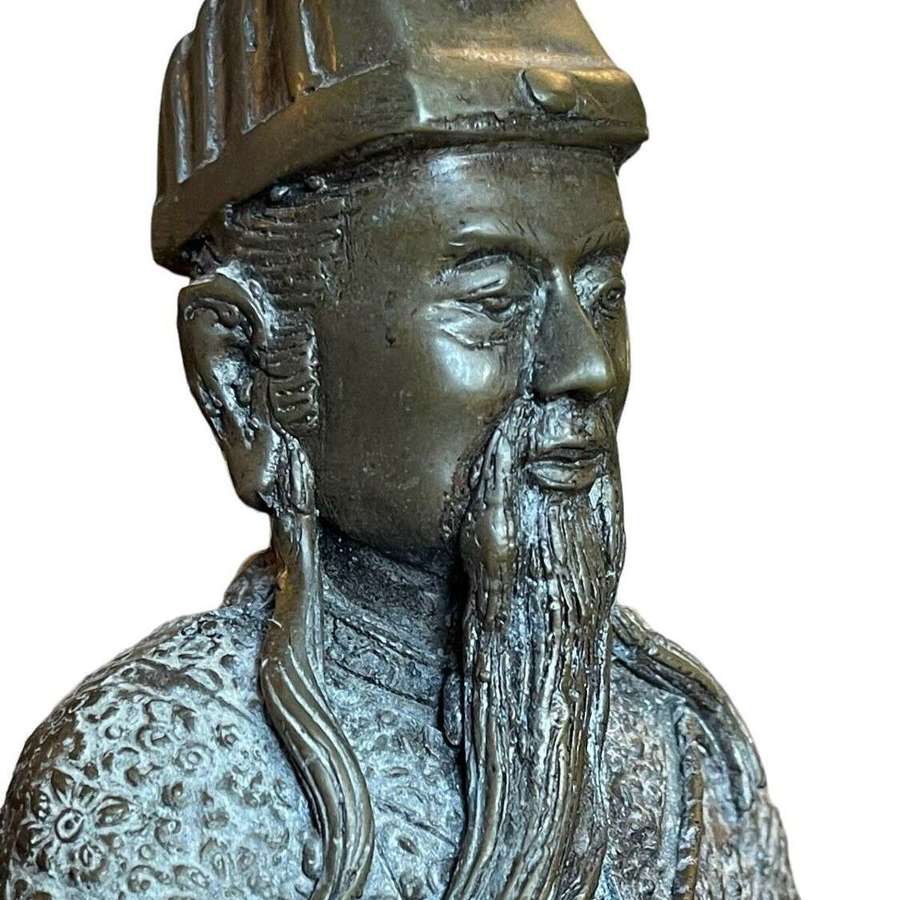 Antique Chinese  Bronze statue OF shou lau.