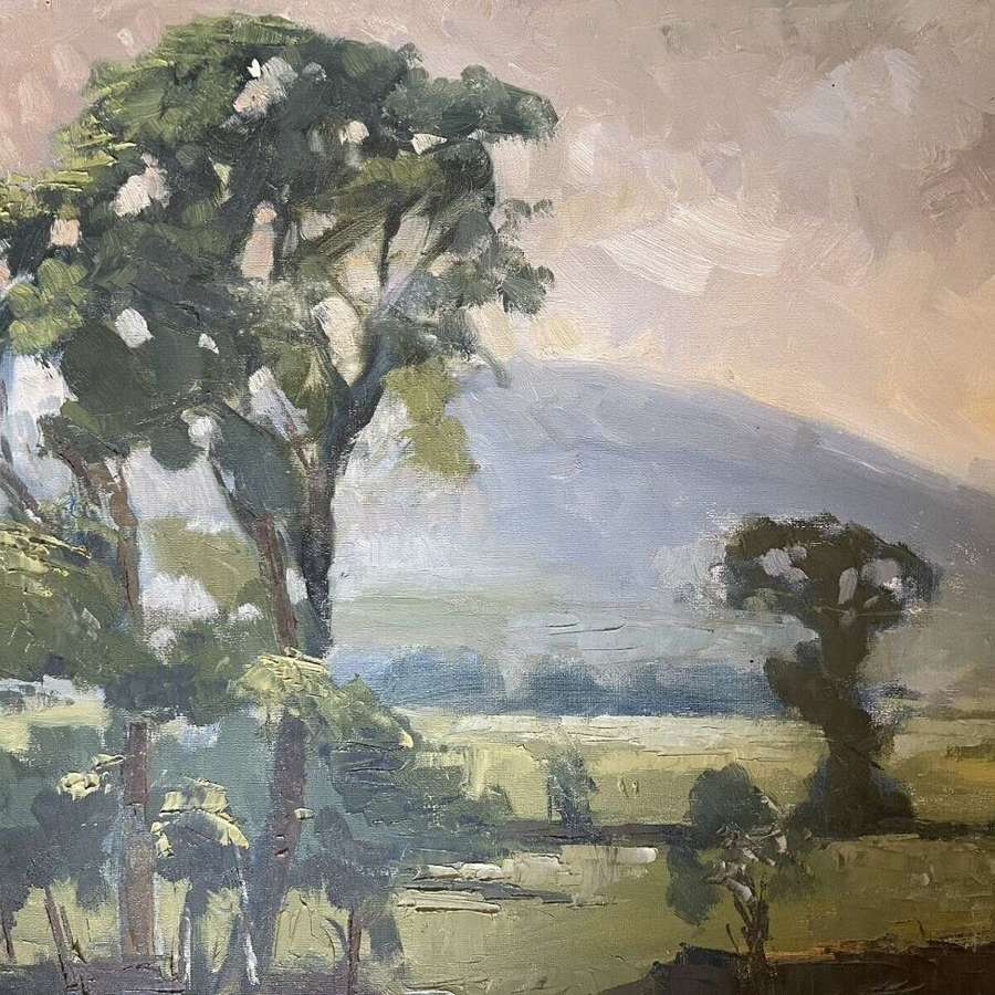 Vintage Impressionist Landscape Oil Painting Signed Jones Arundel