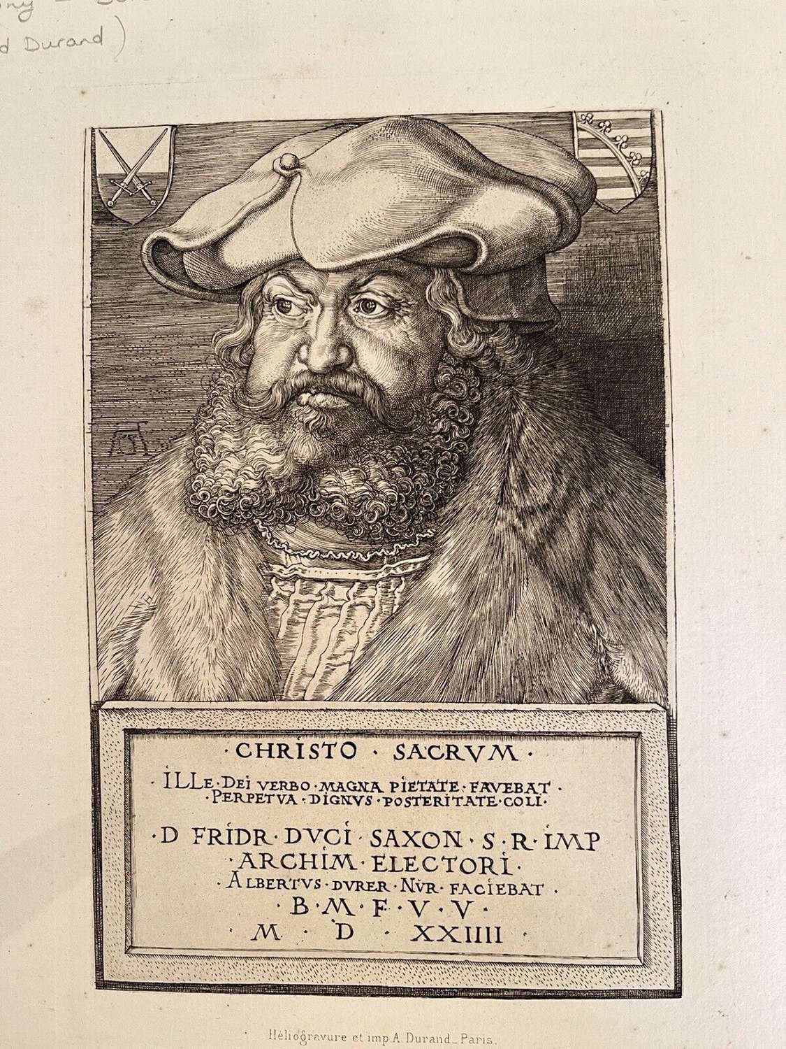 Portrait of Frederic The Wise, Prince-Elector of Saxony Etching