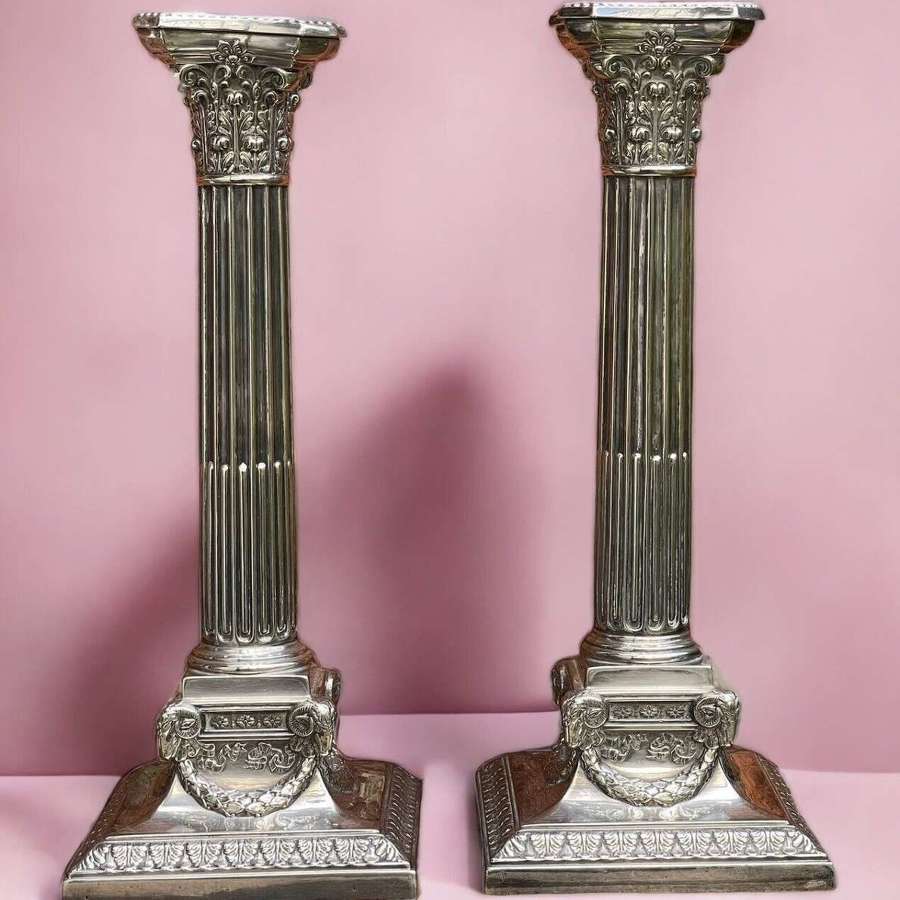 A pair of Gorham & Co silver plate Candlesticks 1903