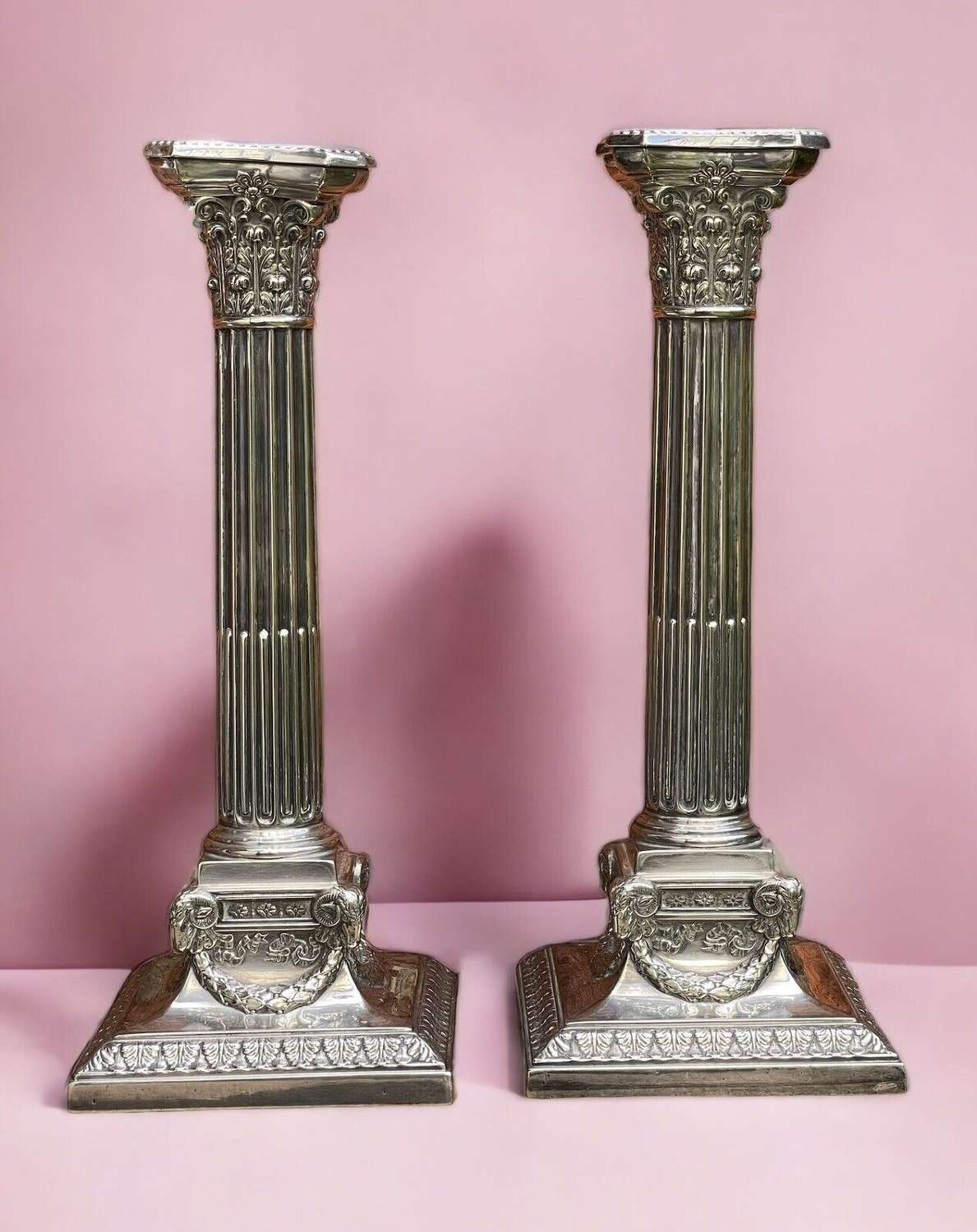 A pair of Gorham & Co silver plate Candlesticks 1903