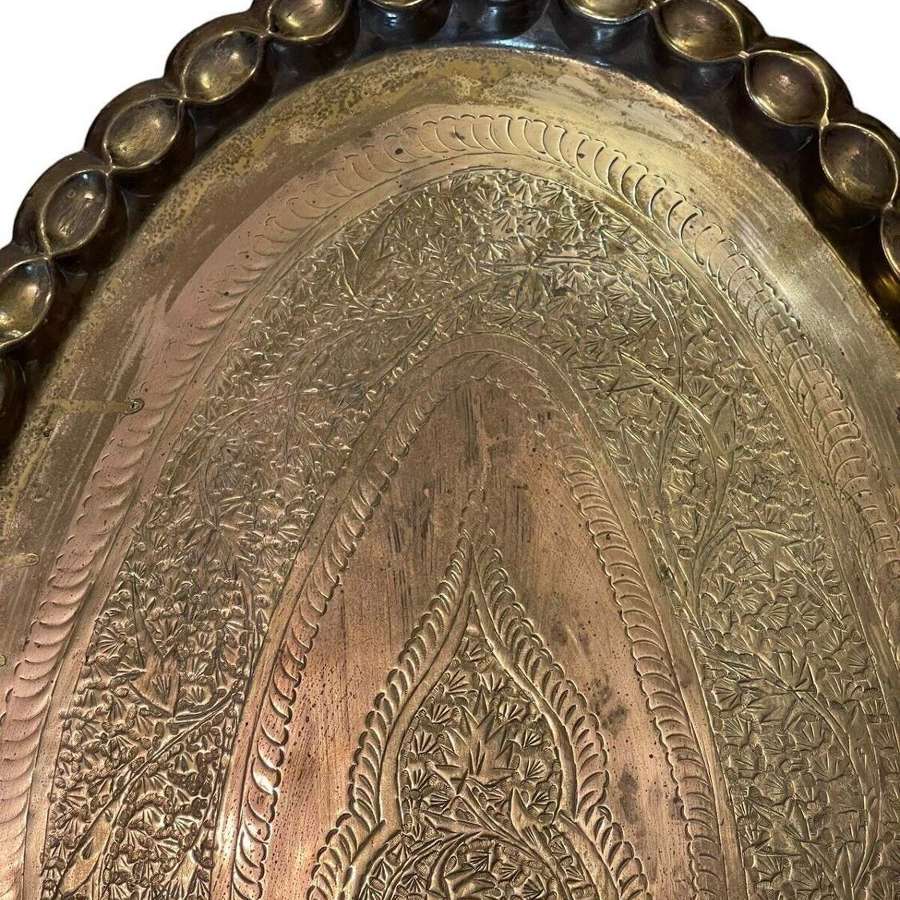 Anglo Indian brass large tray 67 cm CIRCA 1900