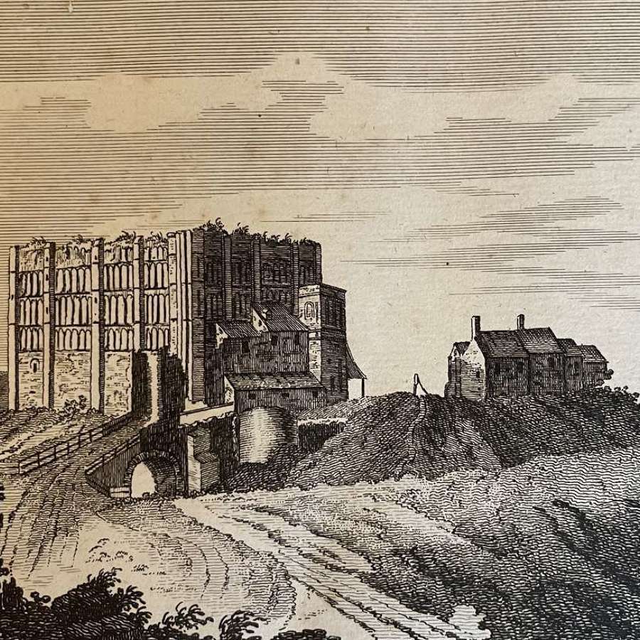 View of Norwich Castle engraving 1769