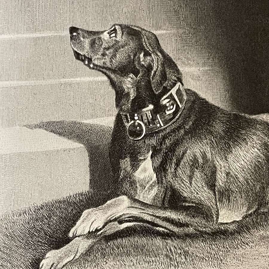“Waiting  for the Countess” Sir Edward Landseer 19th Century engraving