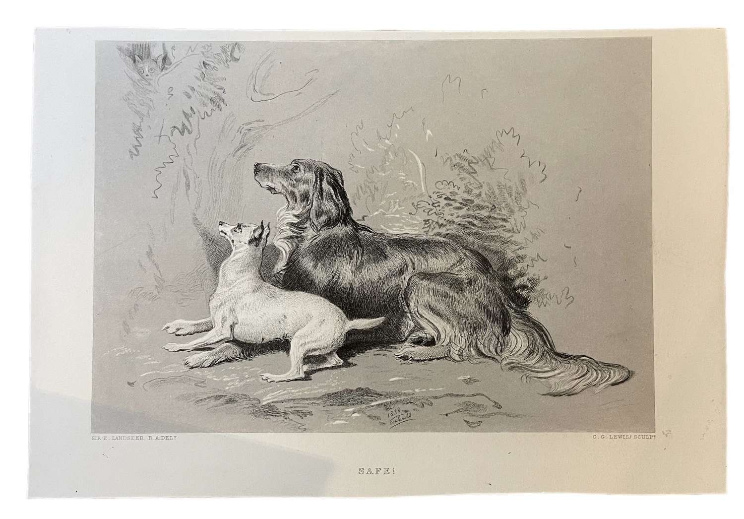 “ Safe” Engraving Sir Edward Landseer 1876