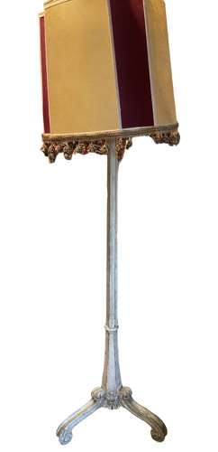 Vintage French wooden standard lamp