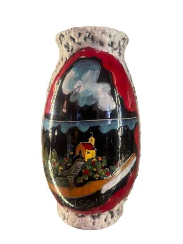 Fifties Melior Modernist Italian Lava vase