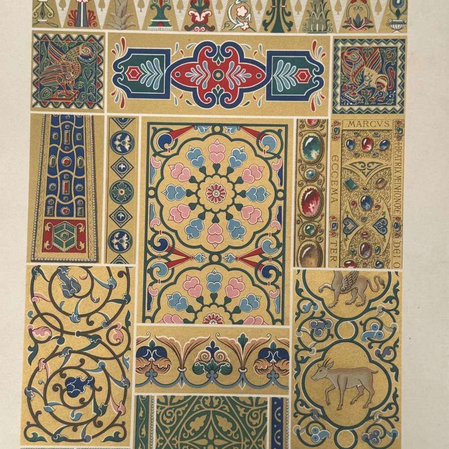 1873 Chromolithograph Print,Firmin Didot Paris Byzantine