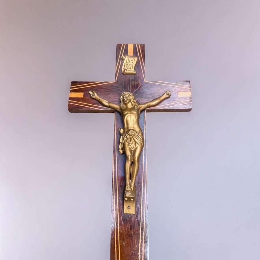Antique French inlaid Crucifix