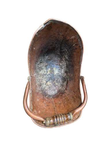 Georgian Copper coal scuttle with lion paw feet