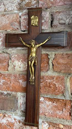 French Rosewood crucifix circa 1900