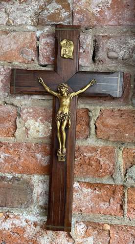 French Rosewood crucifix circa 1900