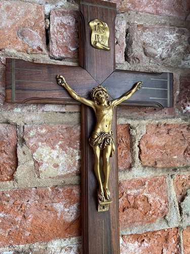 French Rosewood crucifix circa 1900