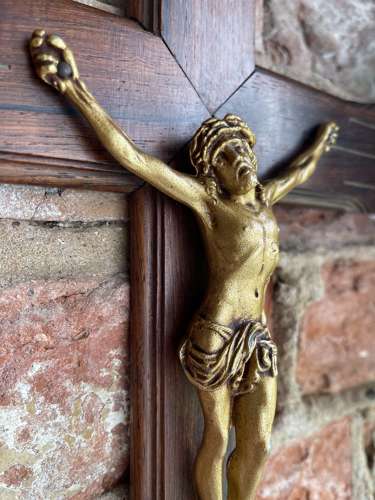 French Rosewood crucifix circa 1900