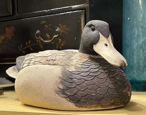 Vintage studio pottery Duck