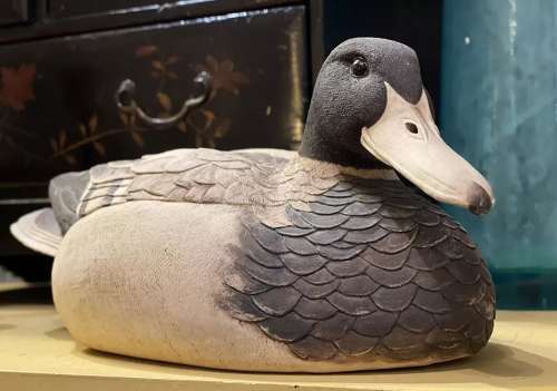 Vintage studio pottery Duck
