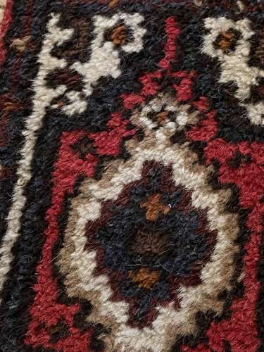 Small vintage Hamadan Persian wool rug Circa 1970